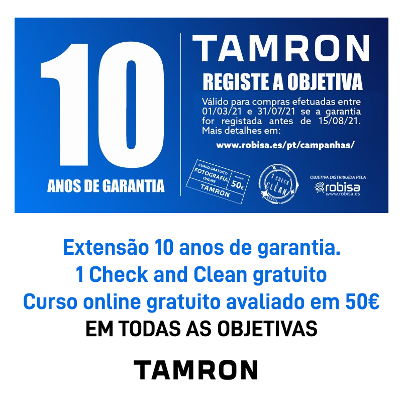 TAMRON 10 ANOS DE GARANTIA + CURSO + LIMPEZA